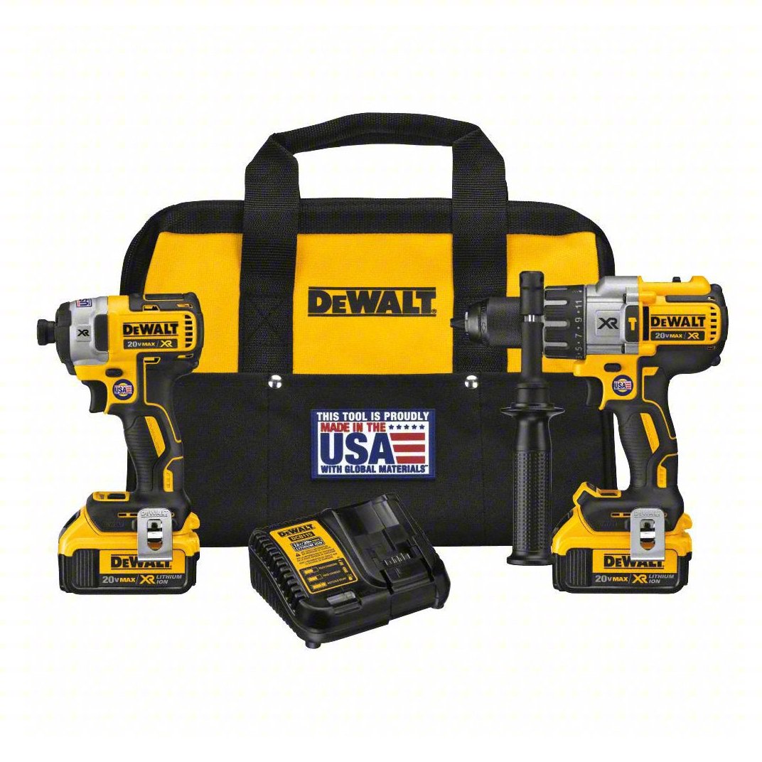 1/2" Hammer Drill and 1/4" Impact Driver DCK299D1T1