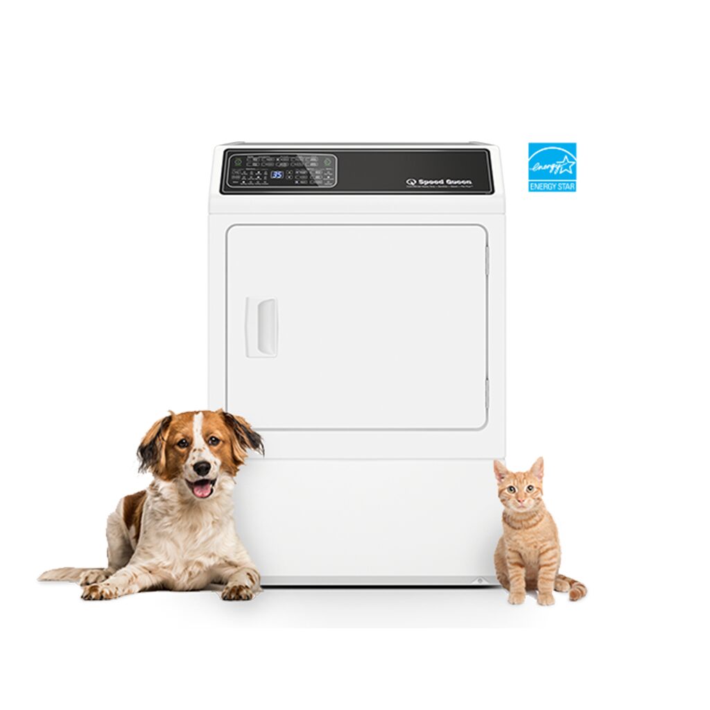 SPEEDQUEEN DF7004WE Sanitizing White Electric Dryer with Front Control | Pet Plus™ | Steam | Over-Dry Protection Technology | ENERGY STAR® Certified | 5-Year Warranty
