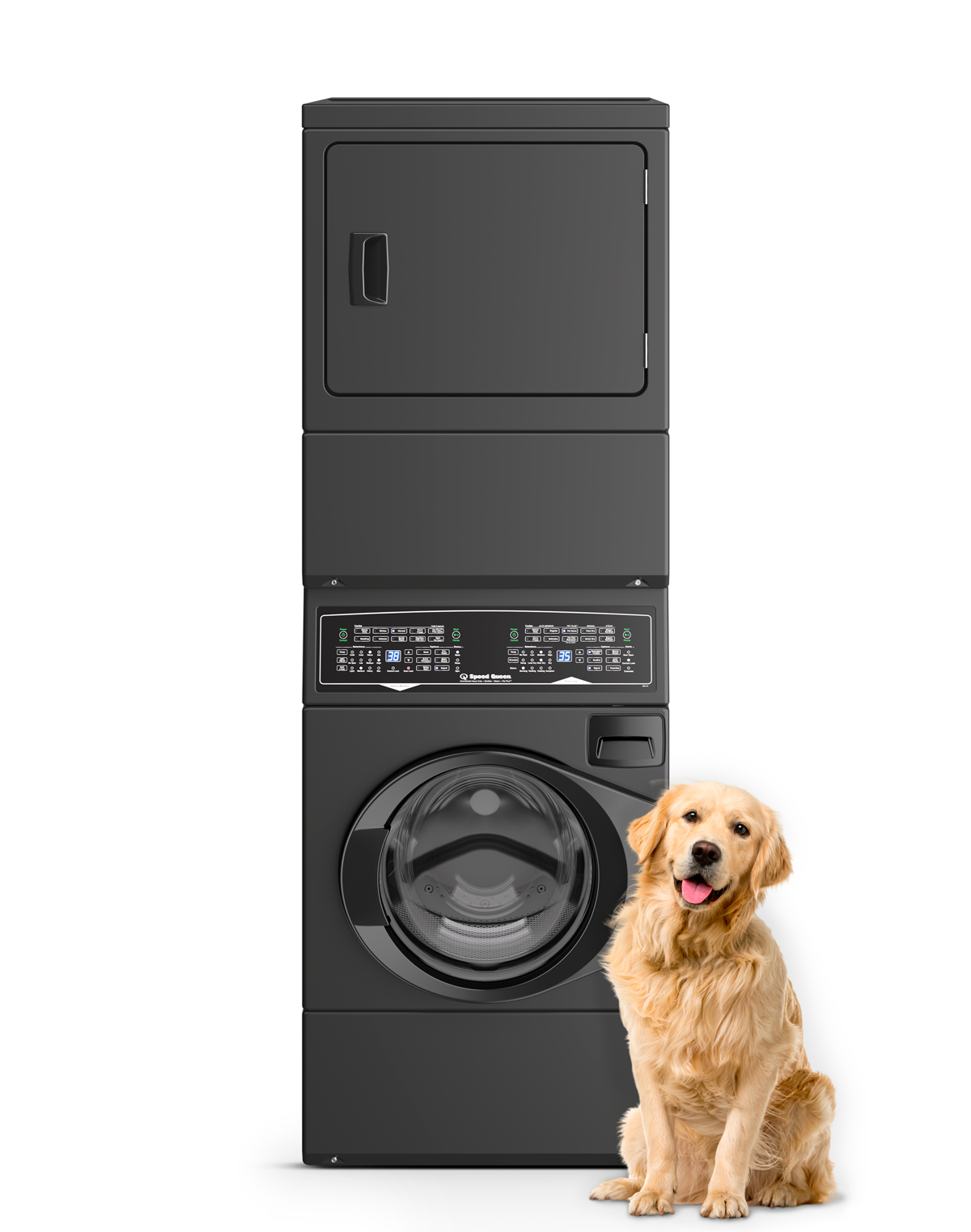 WASHER / DRYER STACK IN MATTE BLACK  SF7007BE